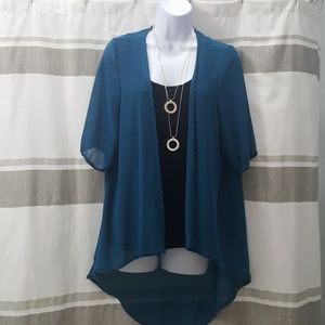 Teele shear flyaway cardigan